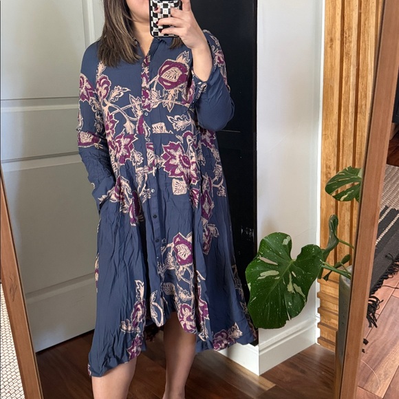 Free People Boho City Walker Printed Midi Floral Dress. Size XS/S - Picture 8 of 10